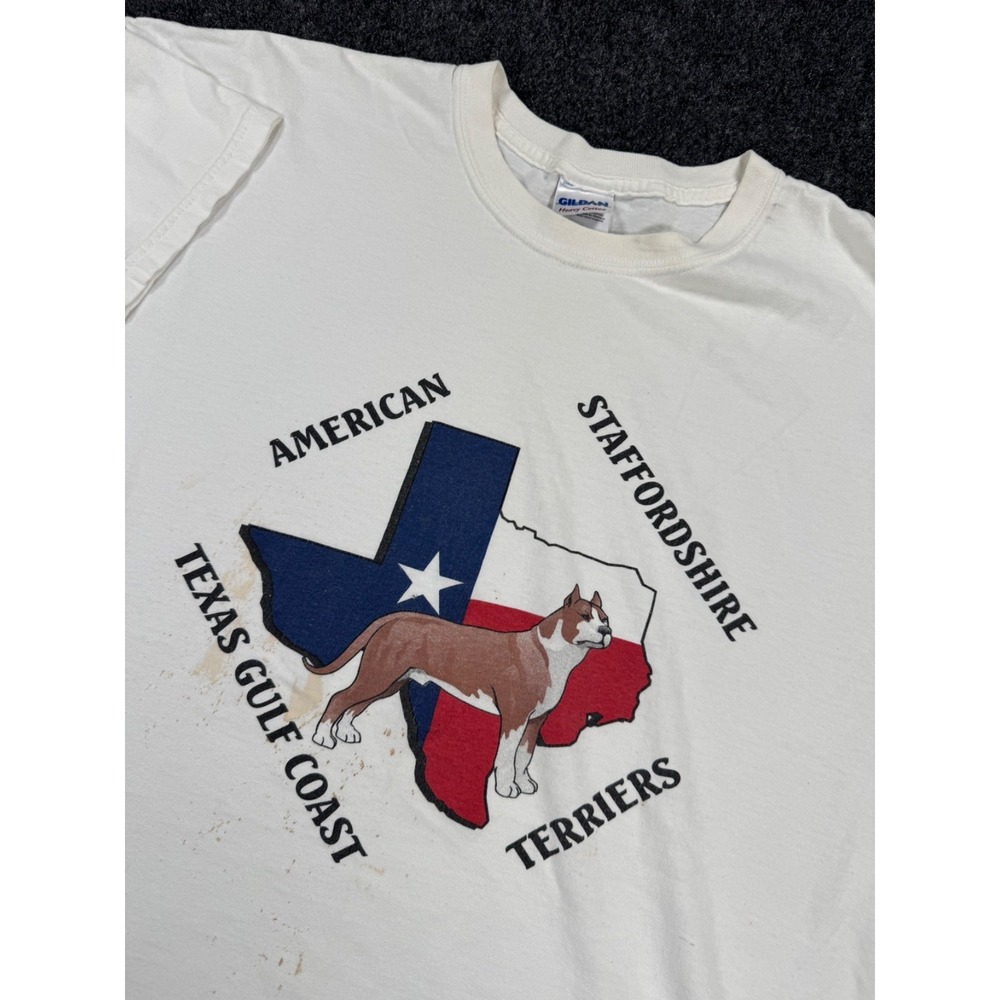 VTG American Staffordshire Terrier T Shirt Texas Gulf Coast Dog  XL
